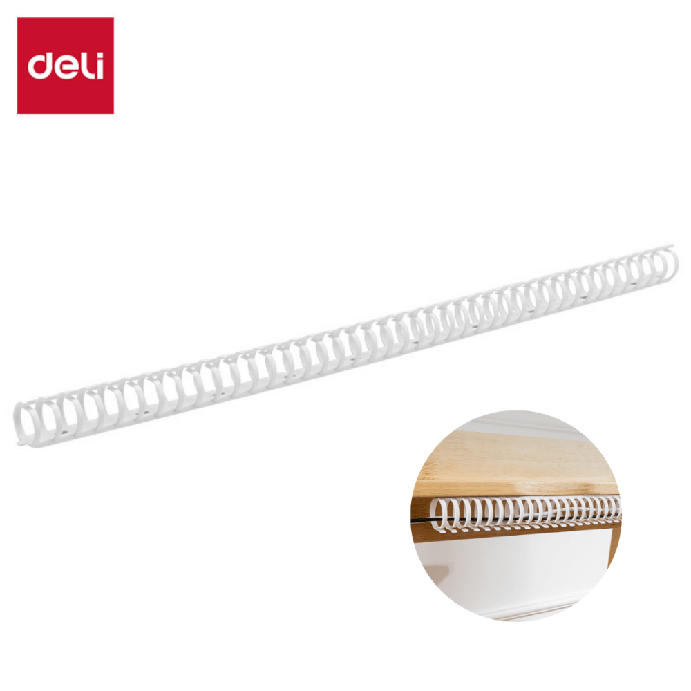 รางเก็บสายไฟ ที่เก็บสายปลั๊กไฟ Deli VS6208-WH-01 ขนาด 2x50x2 cm. สีขาว
